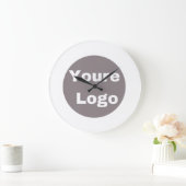 Simple Logo and Text Business  personallze ラージ壁時計 (ホーム)