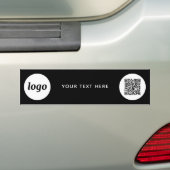 Simple Logo and Text Business QR Code Promotional バンパーステッカー (車上)
