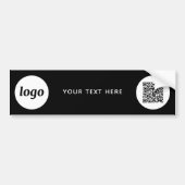 Simple Logo and Text Business QR Code Promotional バンパーステッカー (正面)