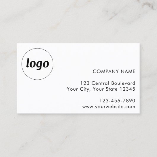 Simple Logo and Text Customer Appointment Card 名刺 (正面)