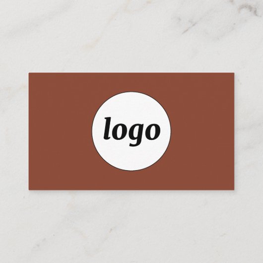 Simple Logo and Text QR Code Terracotta 名刺 (裏面)
