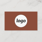 Simple Logo and Text Terracotta 名刺 (裏面)