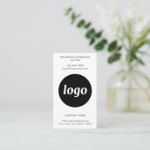 Simple Logo and Text Vertical 名刺 (スタンド正面)