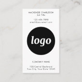 Simple Logo and Text Vertical 名刺 (正面)