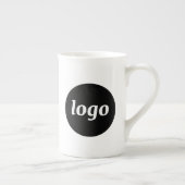 Simple Logo Branding Business Promotional ボーンチャイナマグカップ (右)