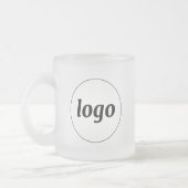 Simple Logo Business Branding Promotional フロストグラスマグカップ (左)