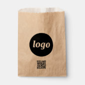 Simple Logo Business Promotional QR Code Kraft フェイバーバッグ (正面)