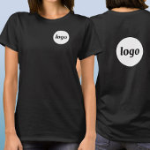 Simple Logo Crest and Back Promotional Business Tシャツ