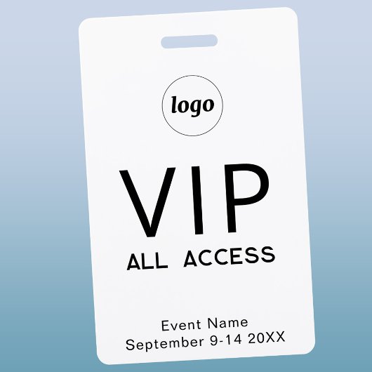 Simple Logo Minimalist VIP All Access Pass Event バッジ