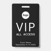 Simple Logo Minimalist VIP Event バッジ (裏面)