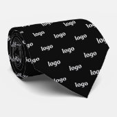Simple Logo Pattern Business ネクタイ (ロール)