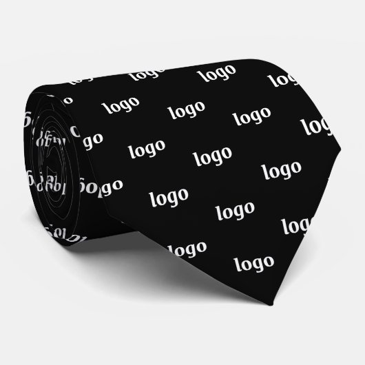 Simple Logo Pattern Business ネクタイ (ロール)