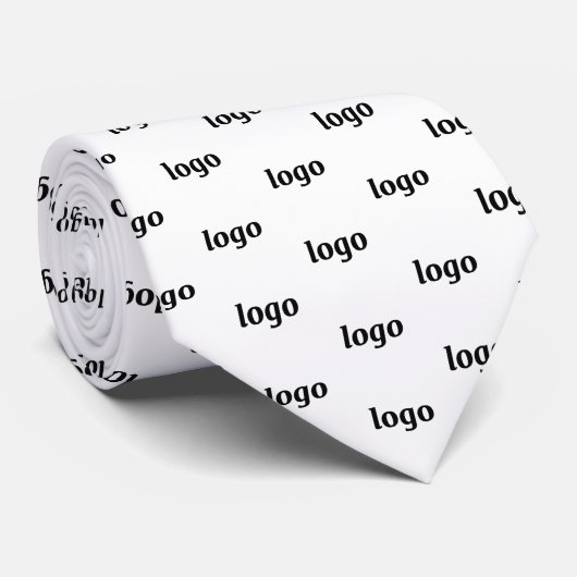 Simple Logo Pattern Business ネクタイ (ロール)