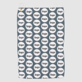 Simple Logo Pattern Business Charcoal Gray ゴルフタオル (正面)