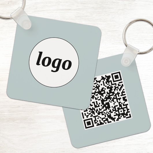 Simple Logo QR Code Business キーホルダー