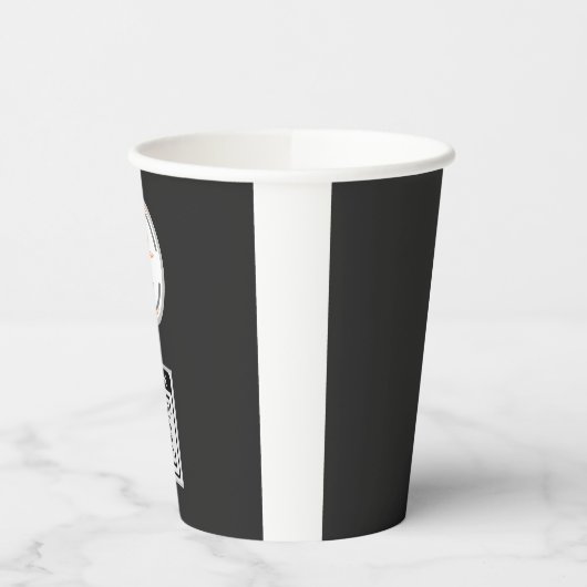 Simple Logo QR Code Business Black 紙コップ (左)