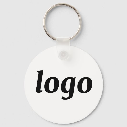 Simple Logo QR Code Business Branding Promotional キーホルダー (正面)