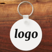 Simple Logo QR Code Business Branding Promotional キーホルダー (正面)
