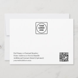Simple Logo QR Code Business Note Card ノートカード
