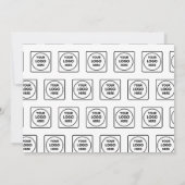 Simple Logo QR Code Business Note Card ノートカード (裏面)