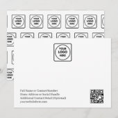 Simple Logo QR Code Business Note Card ノートカード (正面/裏面)