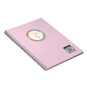 Simple Logo QR Code Business Pink ノートブック (右側)