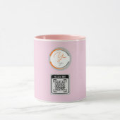 Simple Logo QR Code Business Pink マグカップ (中央)