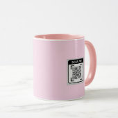 Simple Logo QR Code Business Pink マグカップ (正面右)