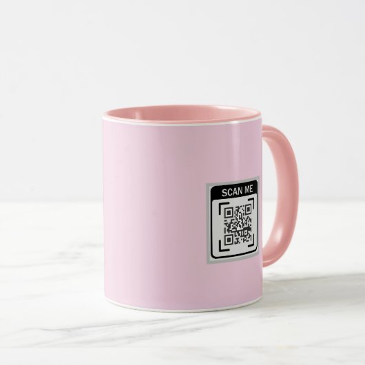 Simple Logo QR Code Business Pink マグカップ (正面右)