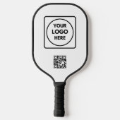 Simple Logo QR Code Business Promo Design ピックルボールラケット (裏面)