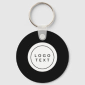 Simple Logo QR Code Business Promotional Keychain キーホルダー (正面)