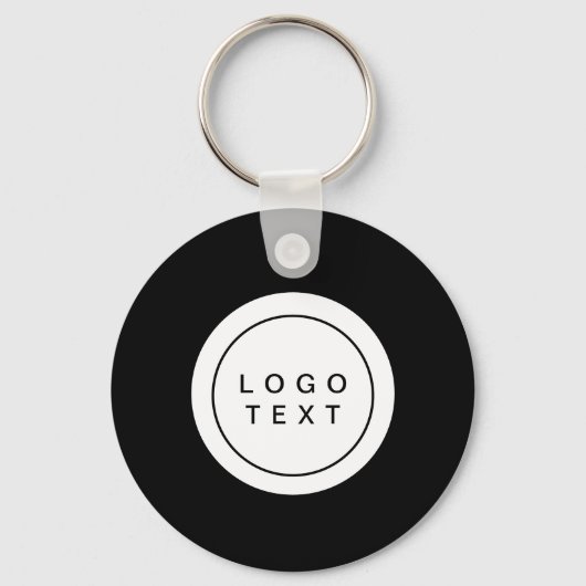 Simple Logo QR Code Business Promotional Keychain キーホルダー (正面)
