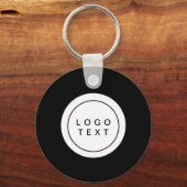Simple Logo QR Code Business Promotional Keychain キーホルダー (正面)