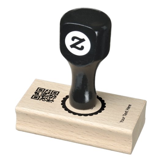 Simple Logo 'QR Code' Text Business Promotional ラバースタンプ (スタンプ)
