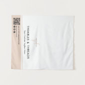 Simple Logo QR Vendor Event Display Table Runner タペストリー (正面(横))