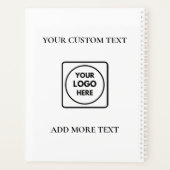 Simple Logo Text Business Branding notebook プランナー手帳 (裏面)