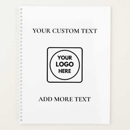 Simple Logo Text Business Branding notebook プランナー手帳 (正面)