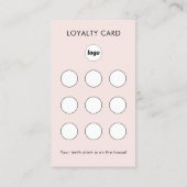 Simple Logo Text Business Customer Loyalty Card 名刺 (裏面)