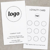 Simple Logo Text Business Customer Loyalty Card 名刺