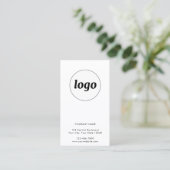 Simple Logo Text Business Customer Loyalty Card 名刺 (スタンド正面)