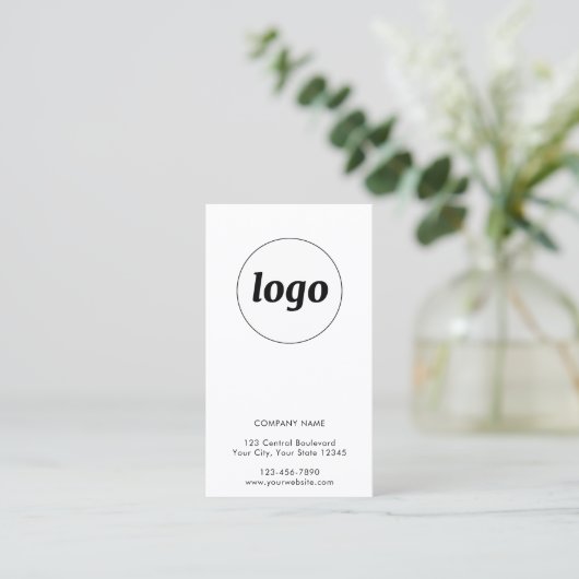 Simple Logo Text Business Customer Loyalty Card 名刺 (スタンド正面)