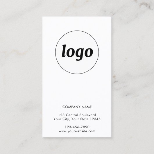 Simple Logo Text Business Customer Loyalty Card 名刺 (正面)