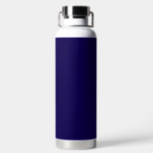 Simple Logo Text Navy Blue Business Branding ウォーターボトル (背面)
