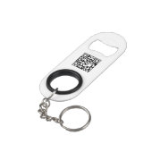 Simple Logo Text QR Code Business Branding Design キーホルダー栓抜き (裏面アングル)