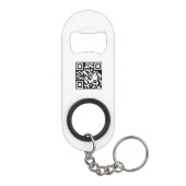Simple Logo Text QR Code Business Branding Design キーホルダー栓抜き (裏面)