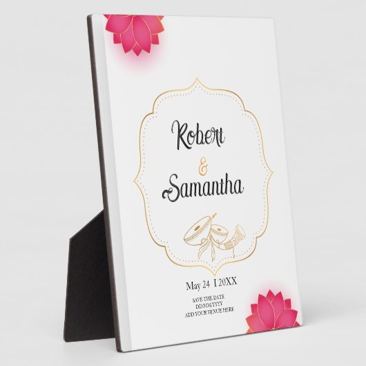 Simple Lotus Minimalist wedding  フォトプラーク (側面)