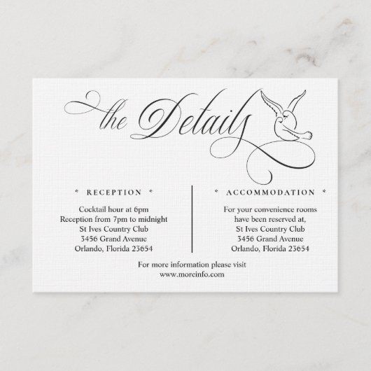 Simple Love Birds Script Details Enclosure Card エンクロージャーカード (正面)