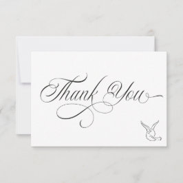 Simple Love Birds Thank You Card サンキューカード