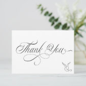 Simple Love Birds Thank You Card サンキューカード (スタンド正面)