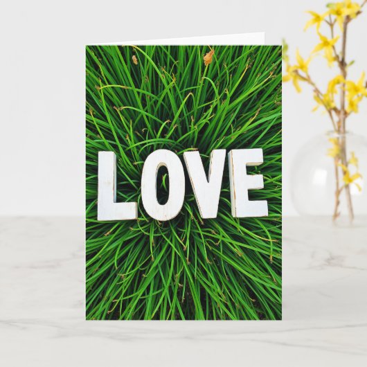 Simple Love Grass Card カード (黄色い花)